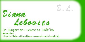 diana lebovits business card